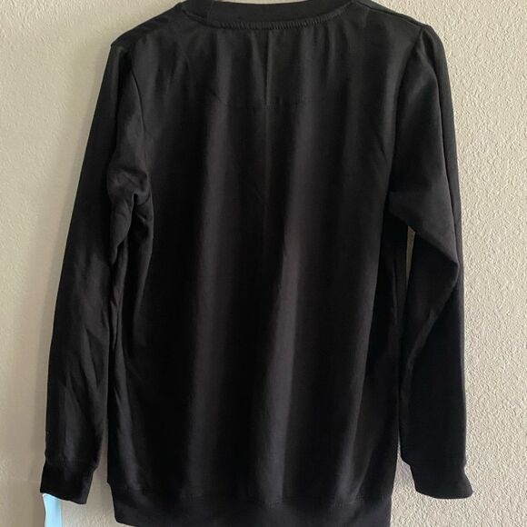 NWT Def Leppard Women Christmas Holiday Black Graphic Sweatshirt L Large - Picture 6 of 8